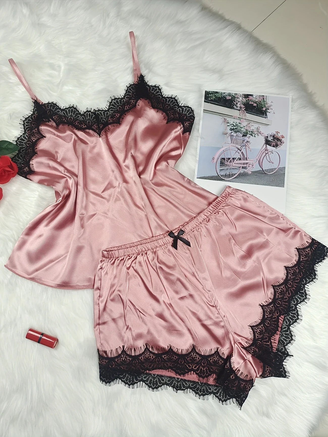 Laced camisole set