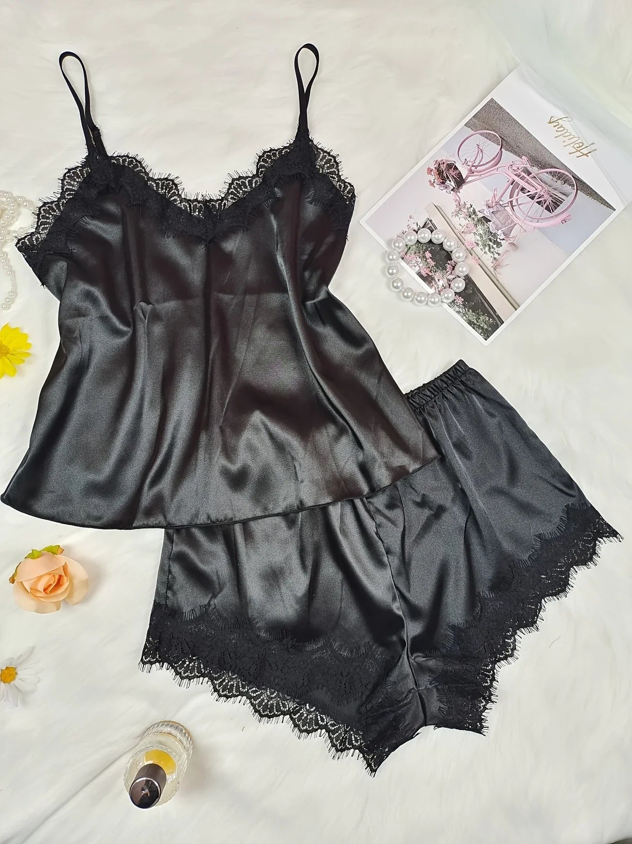 Laced camisole set